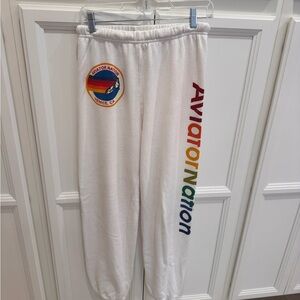Aviator Nation White Sweatpants